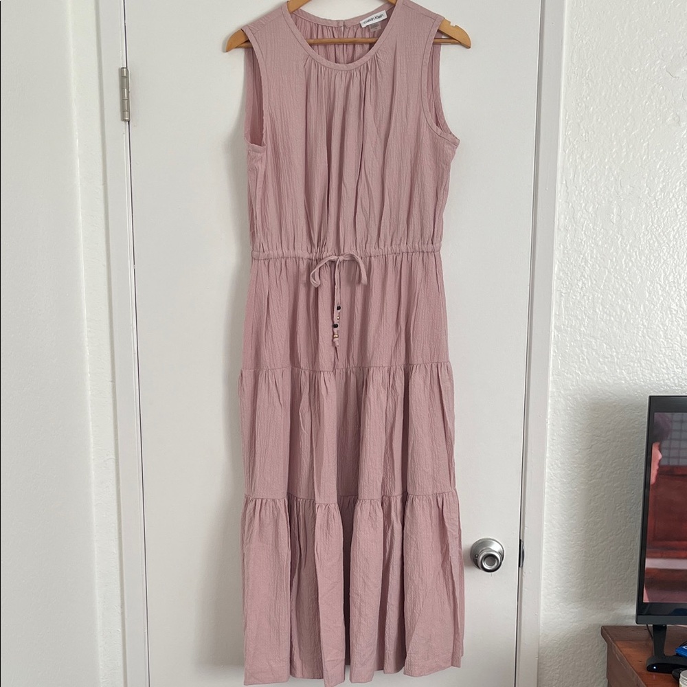 Calvin Klein Dusty Pink Sleeveless Midi Dress